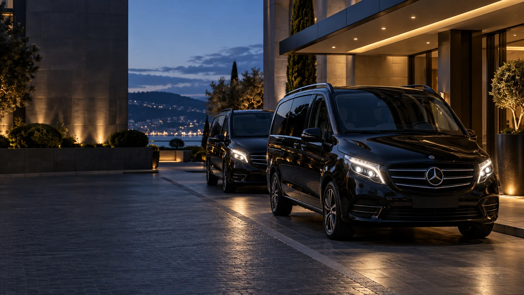 Kurumsal ulaşım i&ccedil;in siyah VIP ara&ccedil; &mdash; temsili g&ouml;rsel